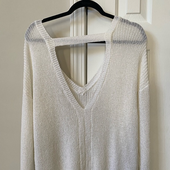 White Women's Sweater - Picture 4 of 4